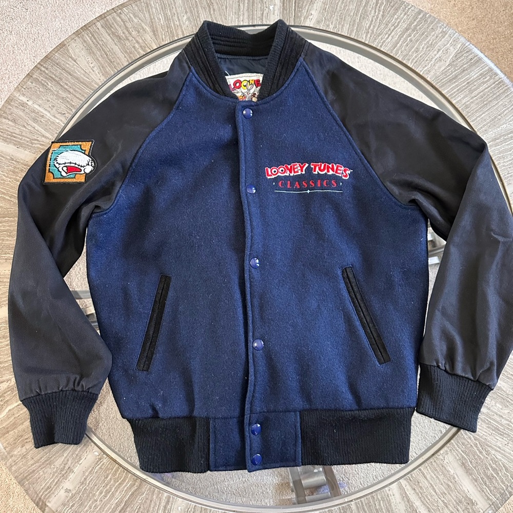 Vintage Youth Looney Tunes Baseball Varsity Jacket